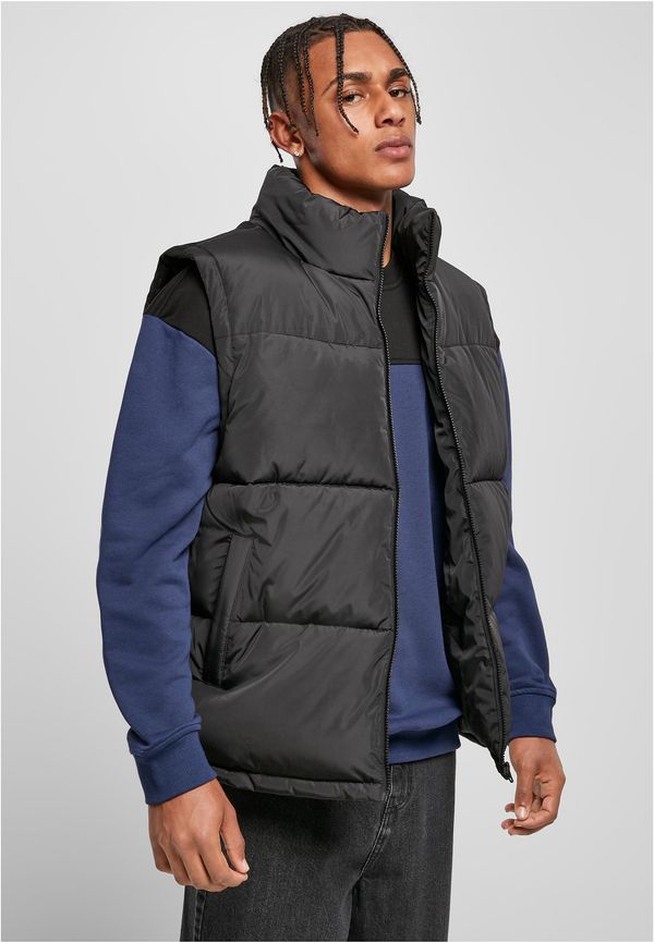 Urban Classics Block Puffer Vest Black/Black