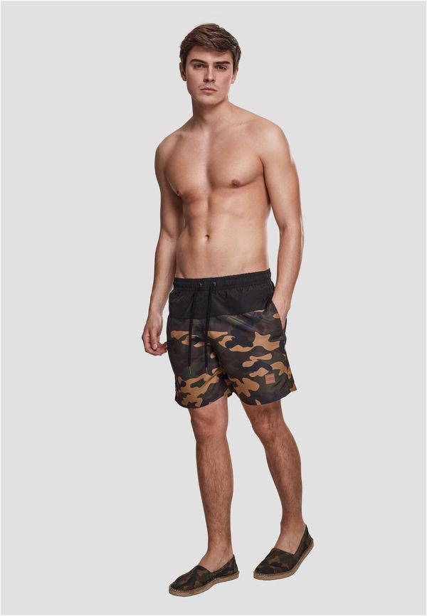 UC Men Block Swim Shorts blk/woodcamo