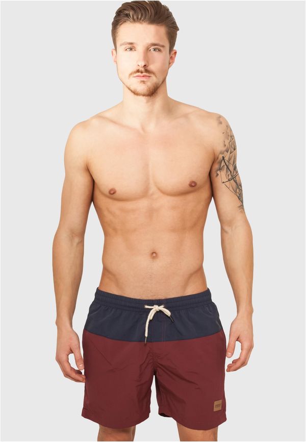 UC Men Block Swim Shorts nvy/burgundy