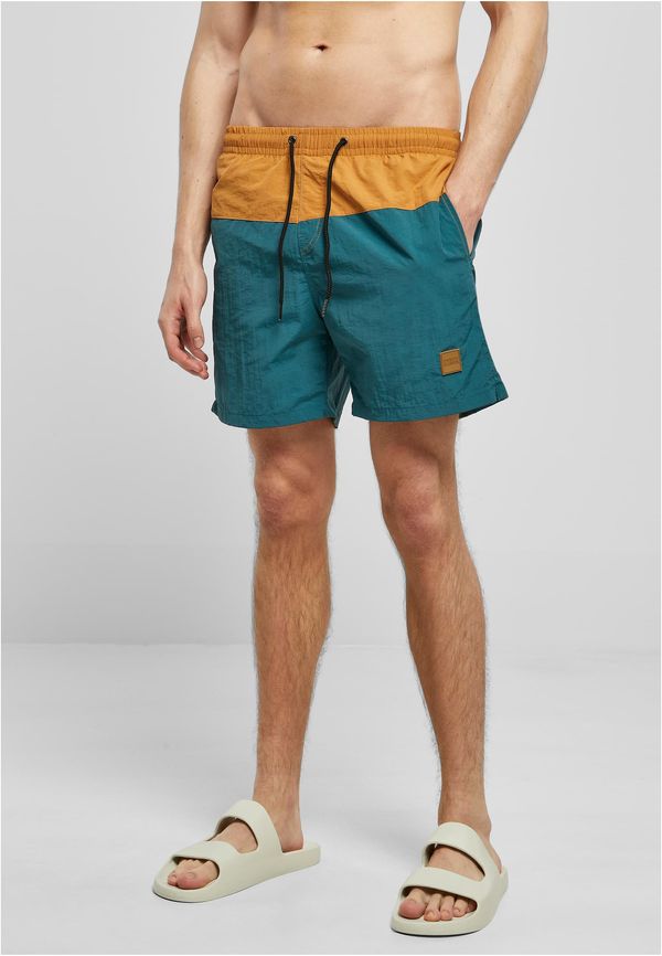 UC Men Block Swim Shorts teal/caramel