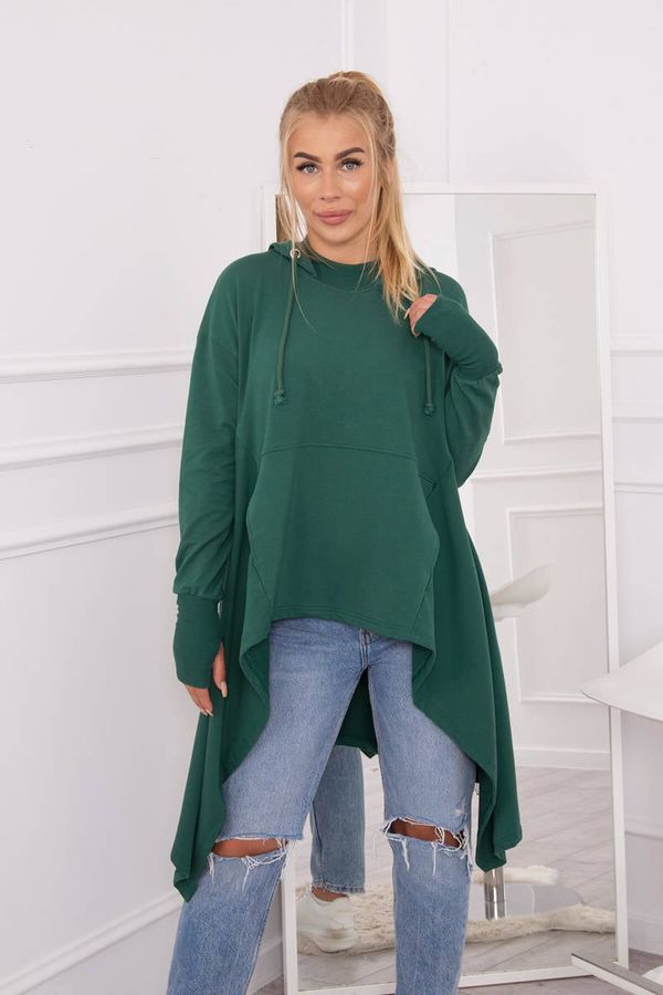 Kesi Blouse at the bottom, extended dark green