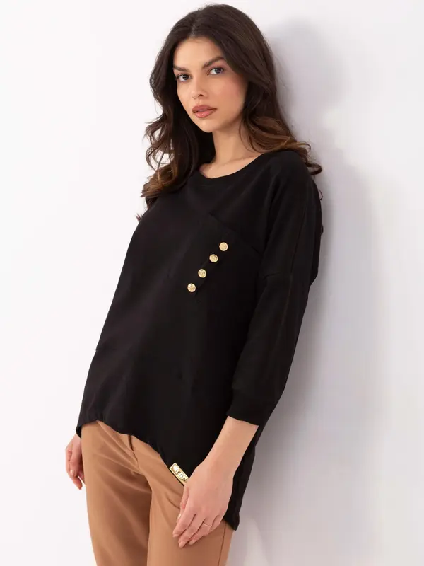 Calimera Blouse-CLM-BZ-1263.49-black
