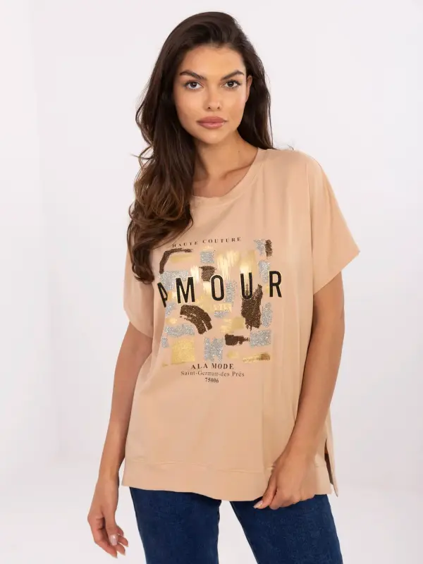 Calimera Blouse-CLM-BZ-1701.81-camel