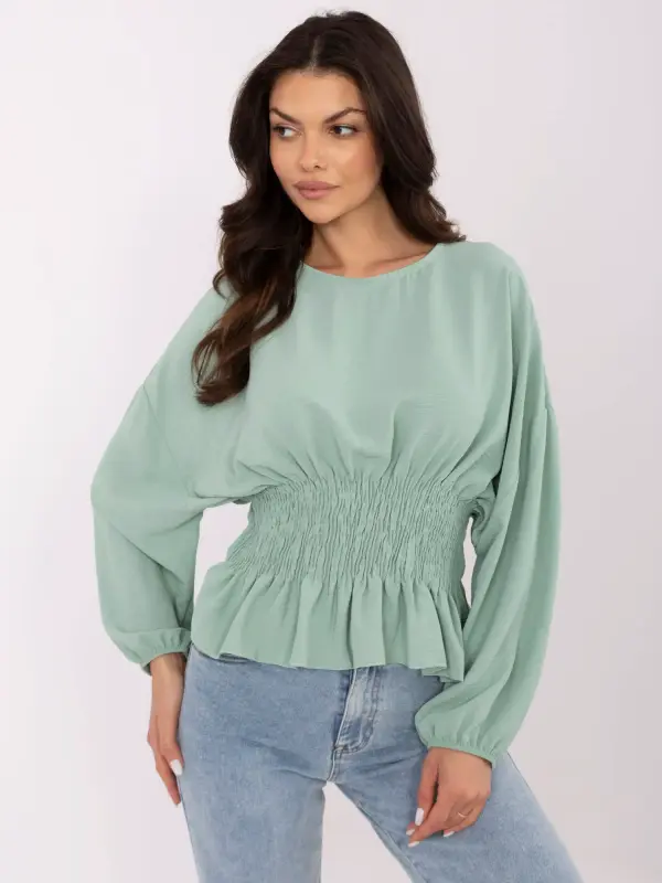 Sublevel Blouse-D50021F11088A-pistachio