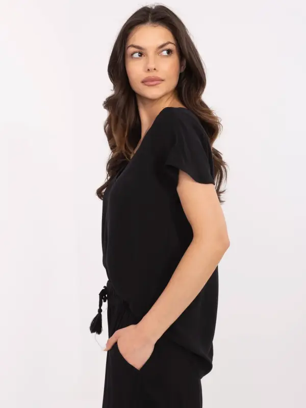 Sublevel Blouse-D73761M11171B-black