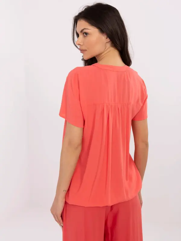 Sublevel Blouse-D73761M11173A-coral