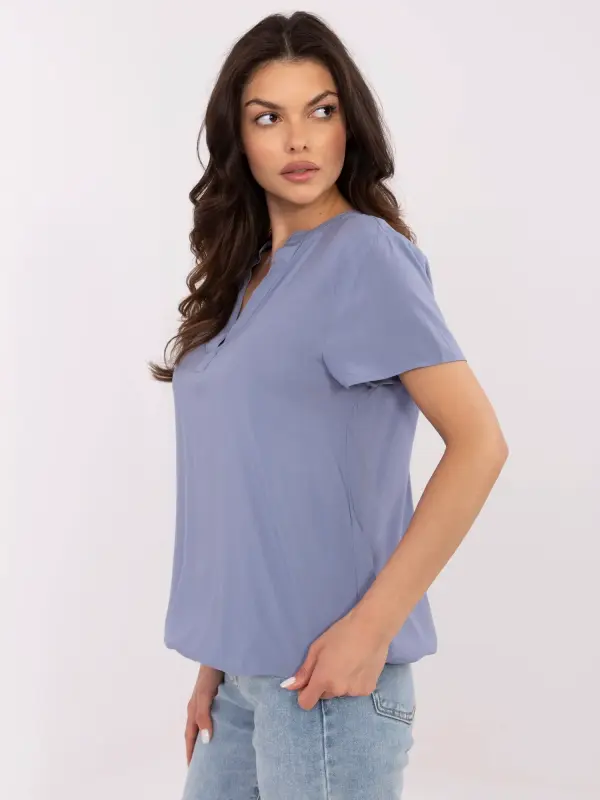 Sublevel Blouse-D73761M11173A-grey-blue