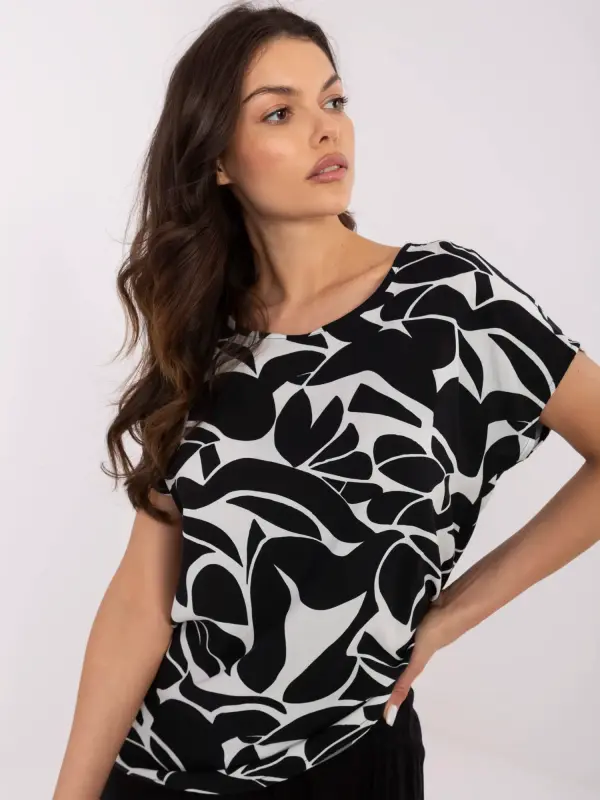 Sublevel Blouse-D73771M10978X-black