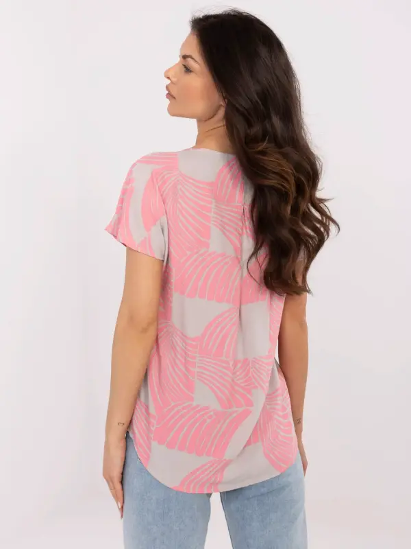 Sublevel Blouse-D73771M11171D-pink