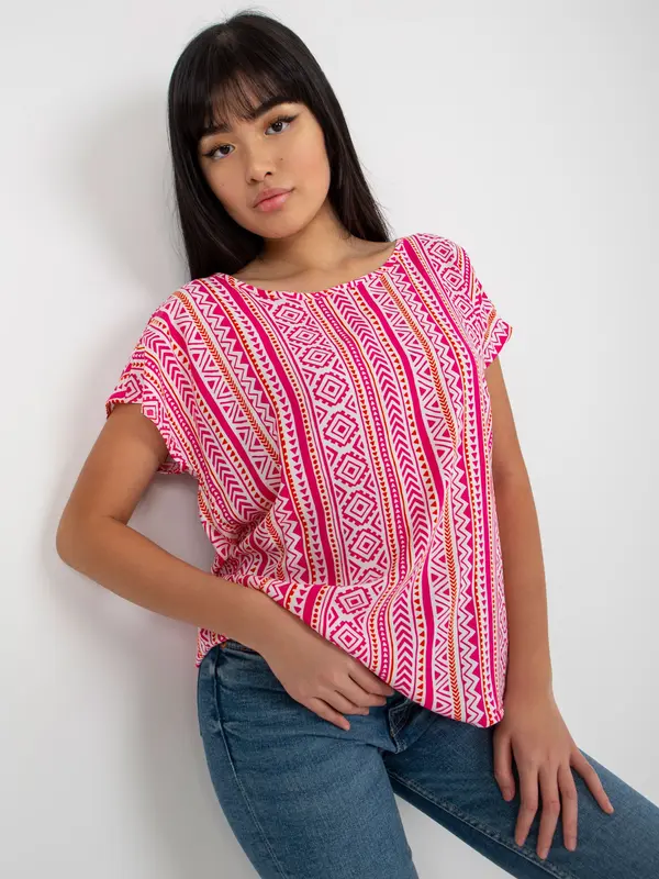 Sublevel Blouse-D73771R10978P-white-pink