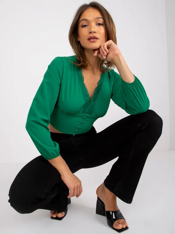 Italy Moda Blouse-DHJ-BZ-15672.40-green