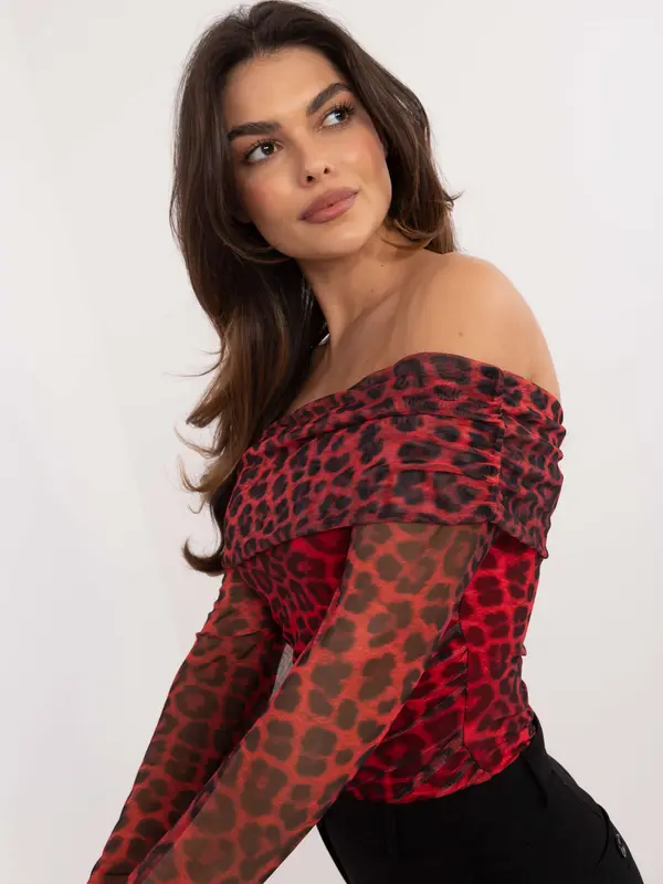 Italy Moda Blouse-DHJ-BZ-18701.59-red
