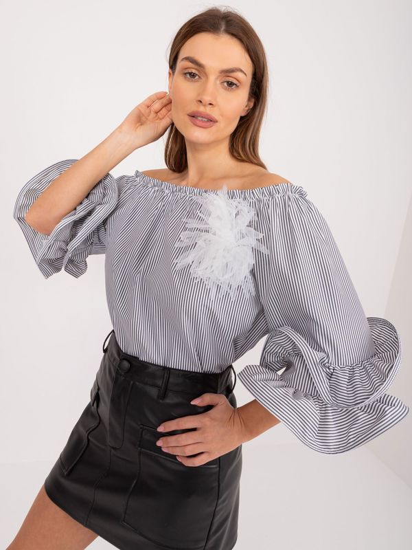 Italy Moda Blouse-DHJ-BZ-19006.91-white-black