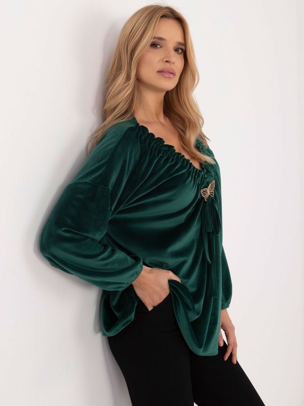 Italy Moda Blouse-DHJ-BZ-19902.49P-dark green