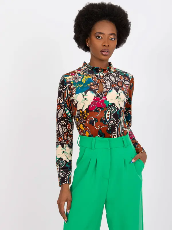 Italy Moda Blouse-DHJ-BZ-6291-1.77P-brown