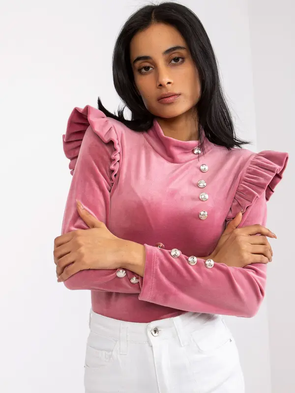 Italy Moda Blouse-DHJ-BZ-6533A.44P-dark pink