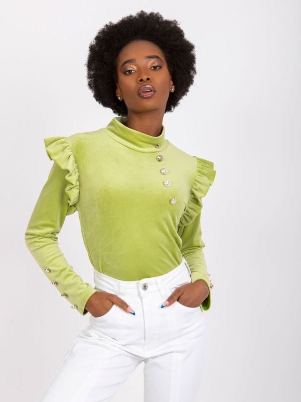 Italy Moda Blouse-DHJ-BZ-6533A.44P-lime green