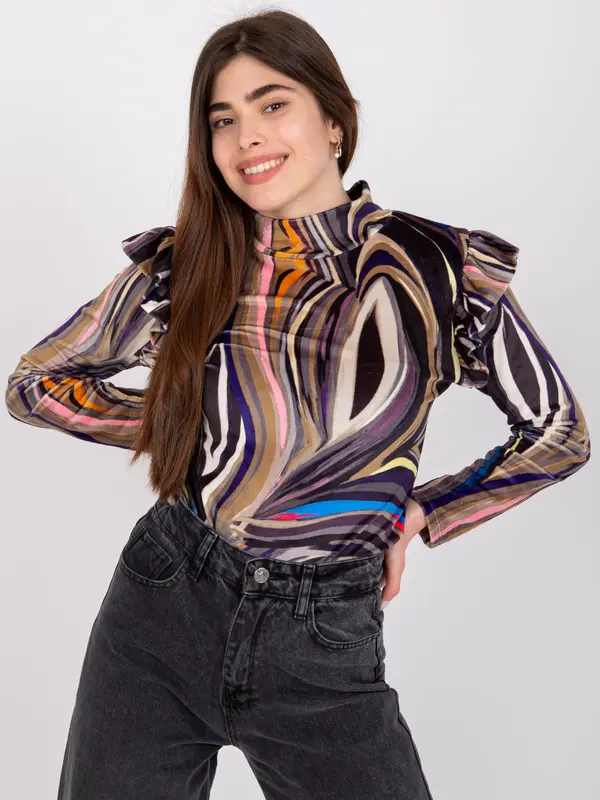 Italy Moda Blouse-DHJ-BZ-6533C.90-black-beige