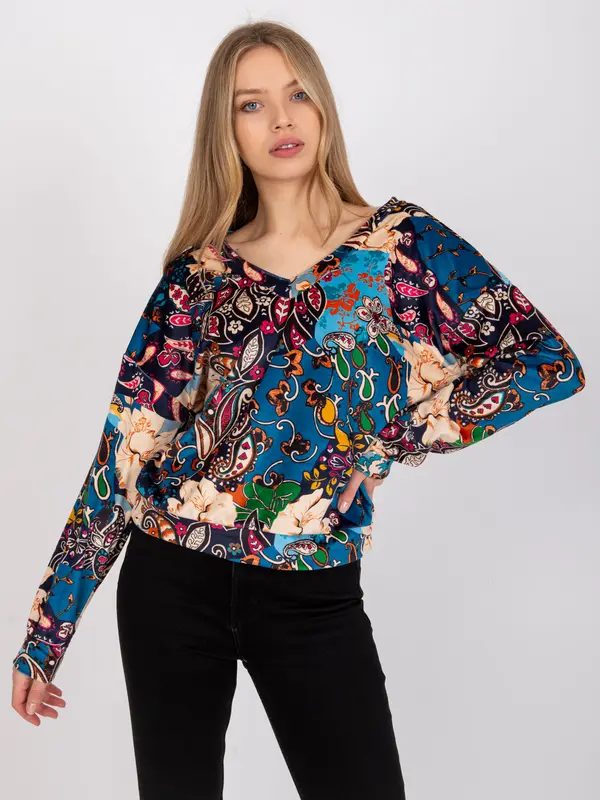Italy Moda Blouse-DHJ-BZ-6550-3.14P-dark blue
