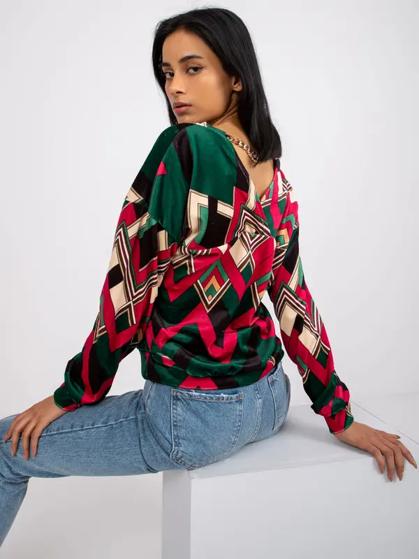 Italy Moda Blouse-DHJ-BZ-6550-4.40-dark green