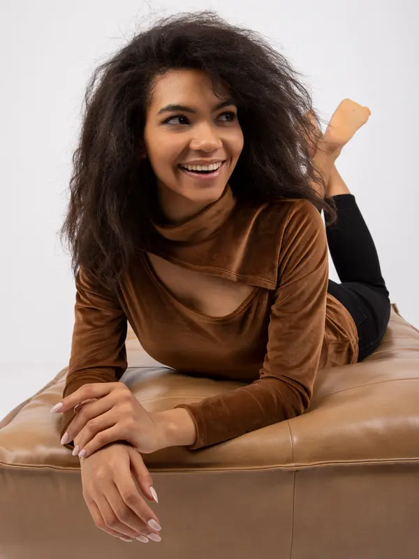 Italy Moda Blouse-DHJ-BZ-6561.09P-brown