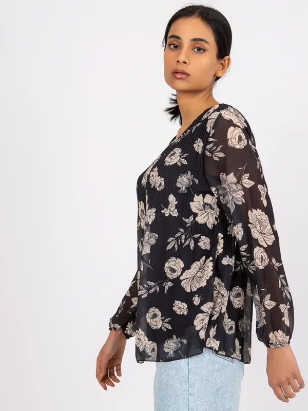 Italy Moda Blouse-DHJ-BZ-8643-1.37P-black-beige