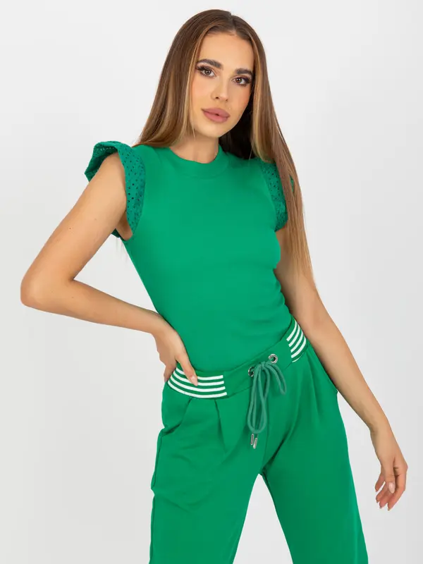 RUE PARIS Blouse-FN-BZ-4592.12-green