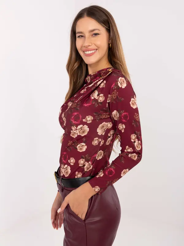 RUE PARIS Blouse-IT-BZ-20315-1.19P-burgundy