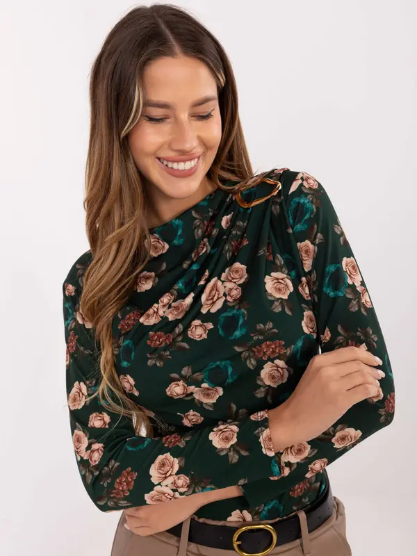 RUE PARIS Blouse-IT-BZ-20315-1.19P-dark green