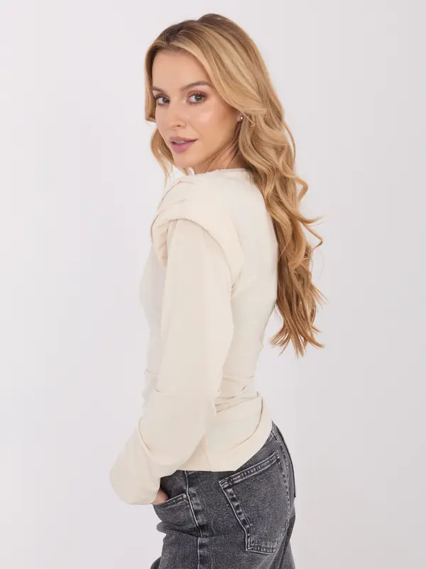 Italy Moda Blouse-IT-BZ-21898.12-beige