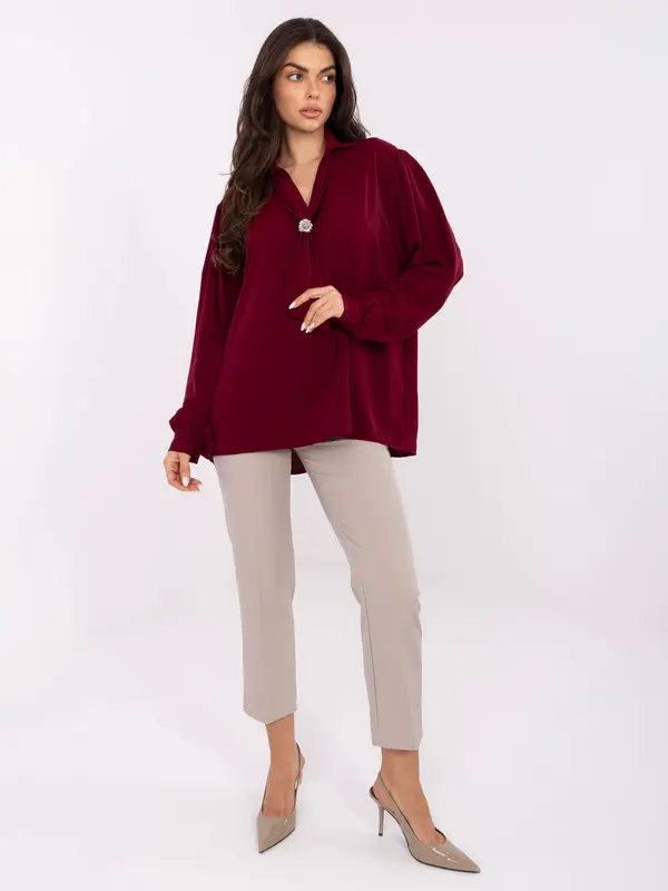 Factory Price Blouse-IT-BZ-28913.17-burgundy
