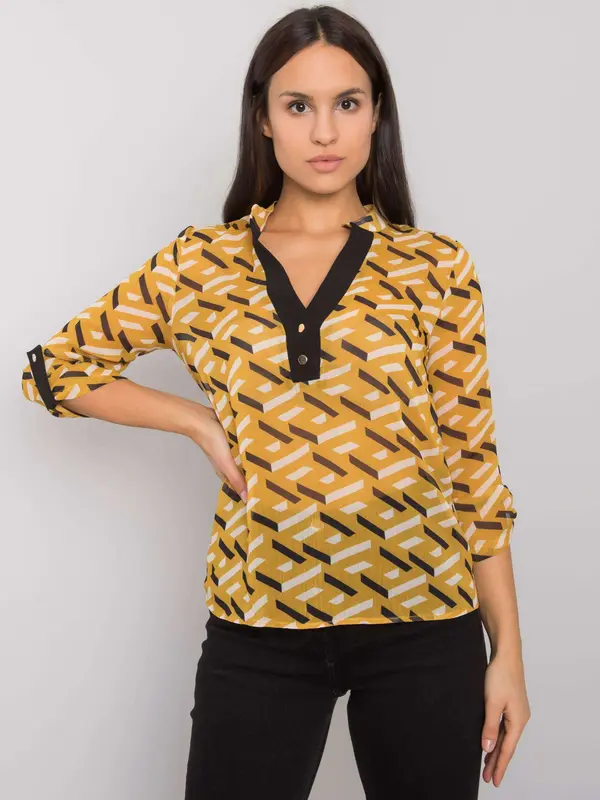 Factory Price Blouse-LC-BZ-22K-2009.30P-black-yellow
