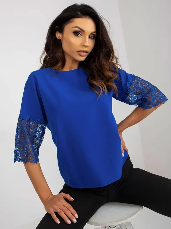 LAKERTA Blouse-LK-BZ-506215.31P-Cobalt