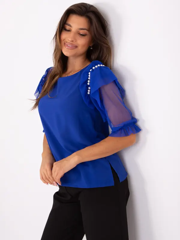 LAKERTA Blouse-LK-BZ-506682.26P-Cobalt