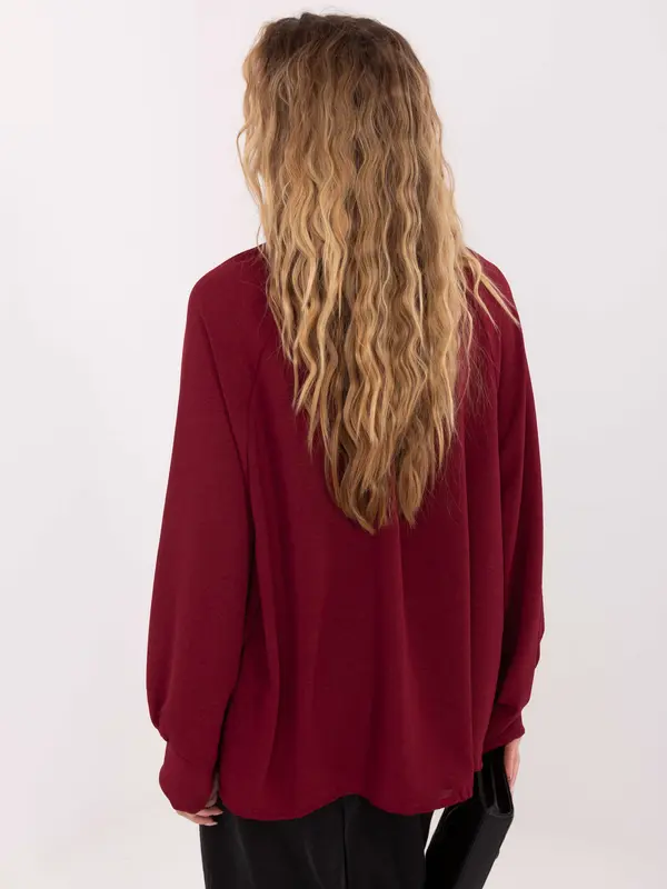 Italy Moda Blouse-MI-BZ-272509.07-burgundy