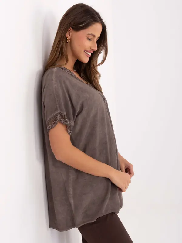 Italy Moda Blouse-MI-BZ-7951.34-dark beige