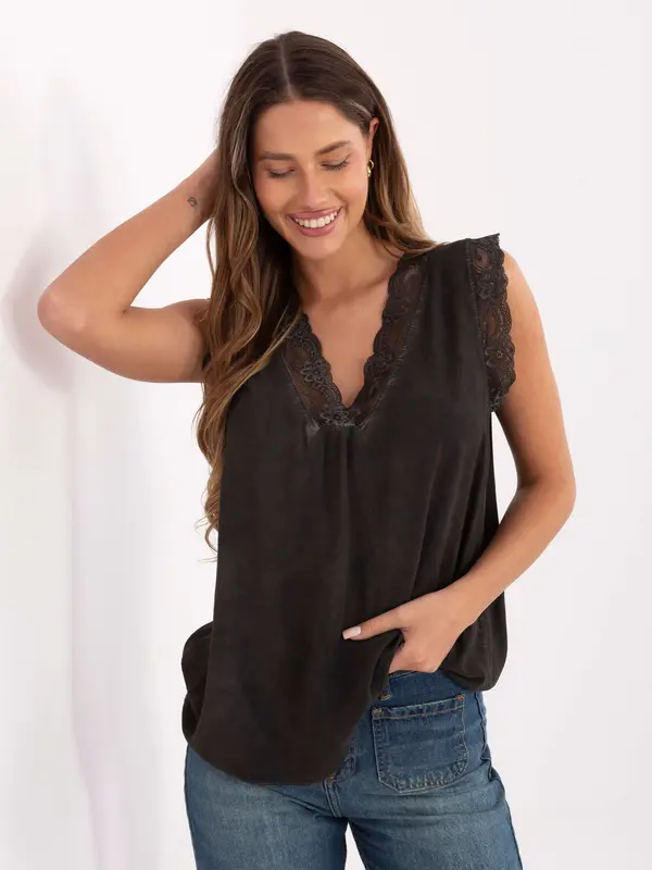 Italy Moda Blouse-MI-BZ-7975.09P-black