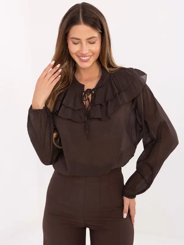Italy Moda Blouse-MI-BZ-92335.56-brown
