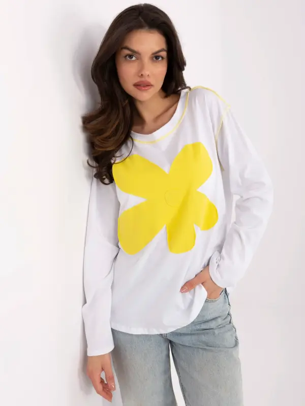 Italy Moda Blouse-MI-BZ-M6169.03-white-yellow