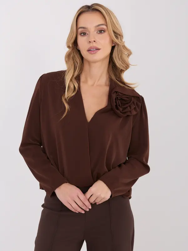 Italy Moda Blouse-MI-BZ-M650.17P-brown