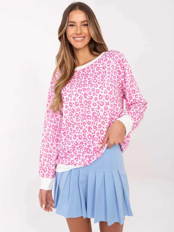 Italy Moda Blouse-MI-BZ-M742.86-white-pink