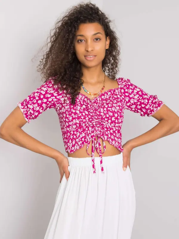 RUE PARIS Blouse-RO-BZ-2516.84P-fuchsia