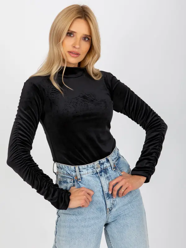 RUE PARIS Blouse-RP-BZ-8181.12X-black