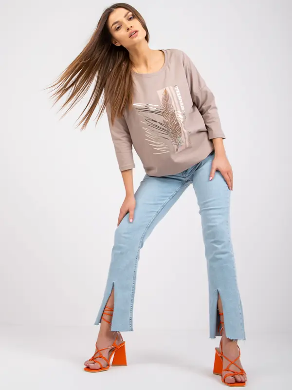 RELEVANCE Blouse-RV-BZ-0223.15P-dark beige