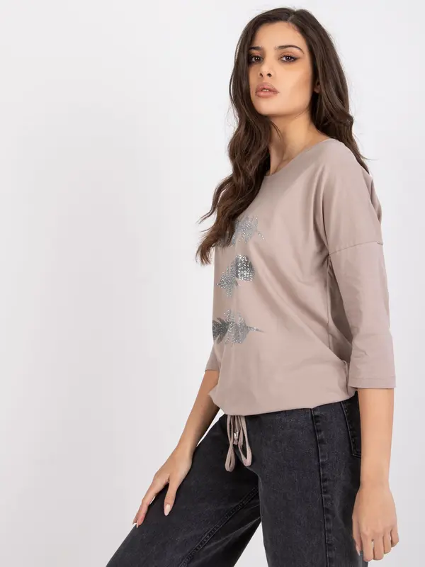 RELEVANCE Blouse-RV-BZ-0226.34P-dark beige