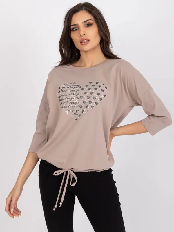 RELEVANCE Blouse-RV-BZ-0229.13P-dark beige