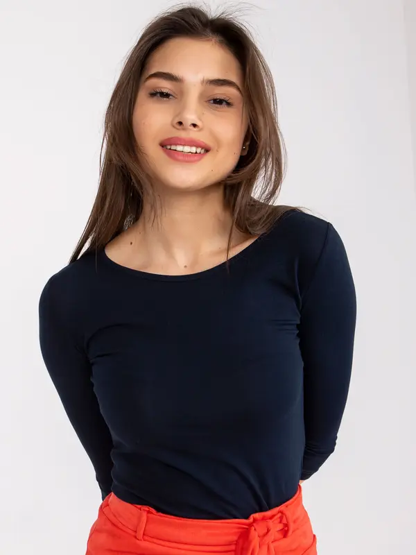 BASIC Feel Good Blouse-RV-BZ-4690.20-navy blue