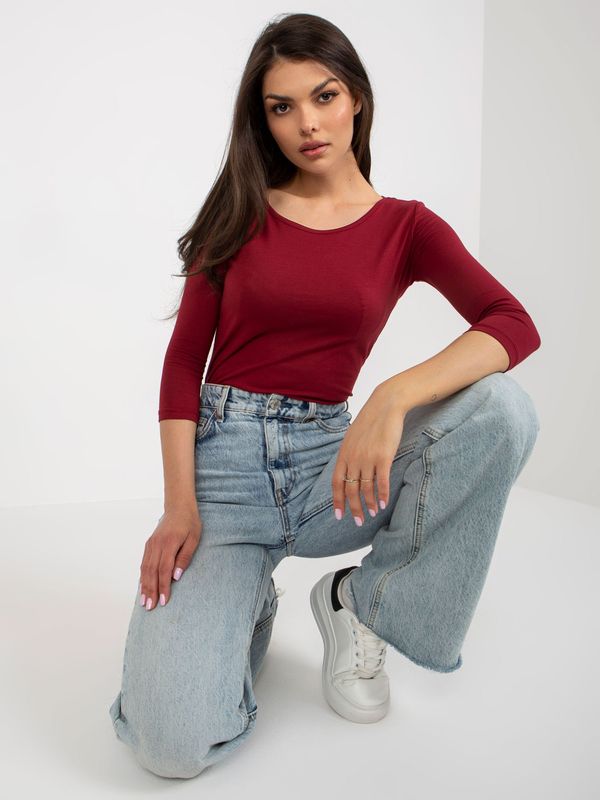 BASIC Feel Good Blouse-RV-BZ-4690.25-burgundy