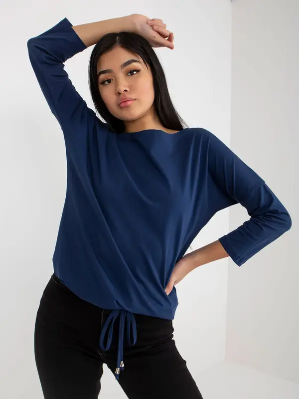 BASIC Feel Good Blouse-RV-BZ-4691.00X-navy blue