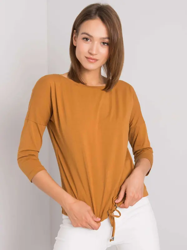 BASIC Feel Good Blouse-RV-BZ-4691.37P-light brown